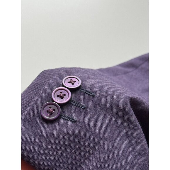 Men's TED BAKER Cezannj Purple 100% Wool Flannel Blazer Suit Jacket, 42L - Picture 7 of 16